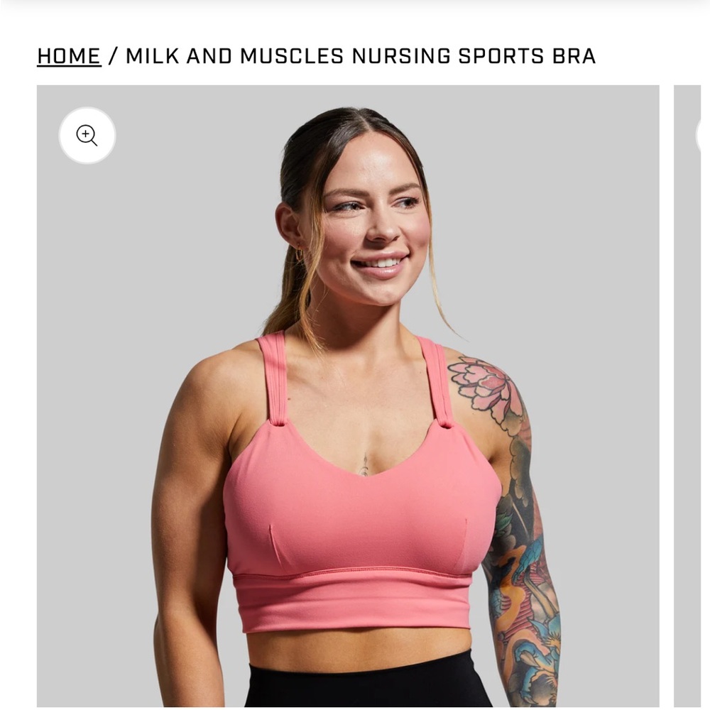 Pink Nursing Sports Bra